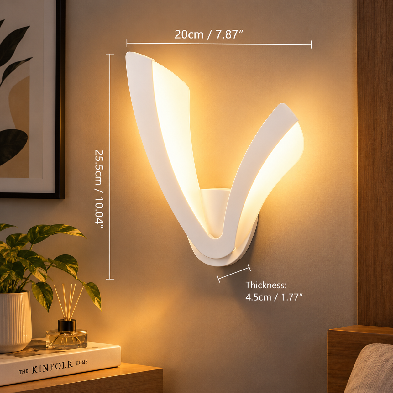 Acrylic LED Modern V-shape Wall Light - Image 2