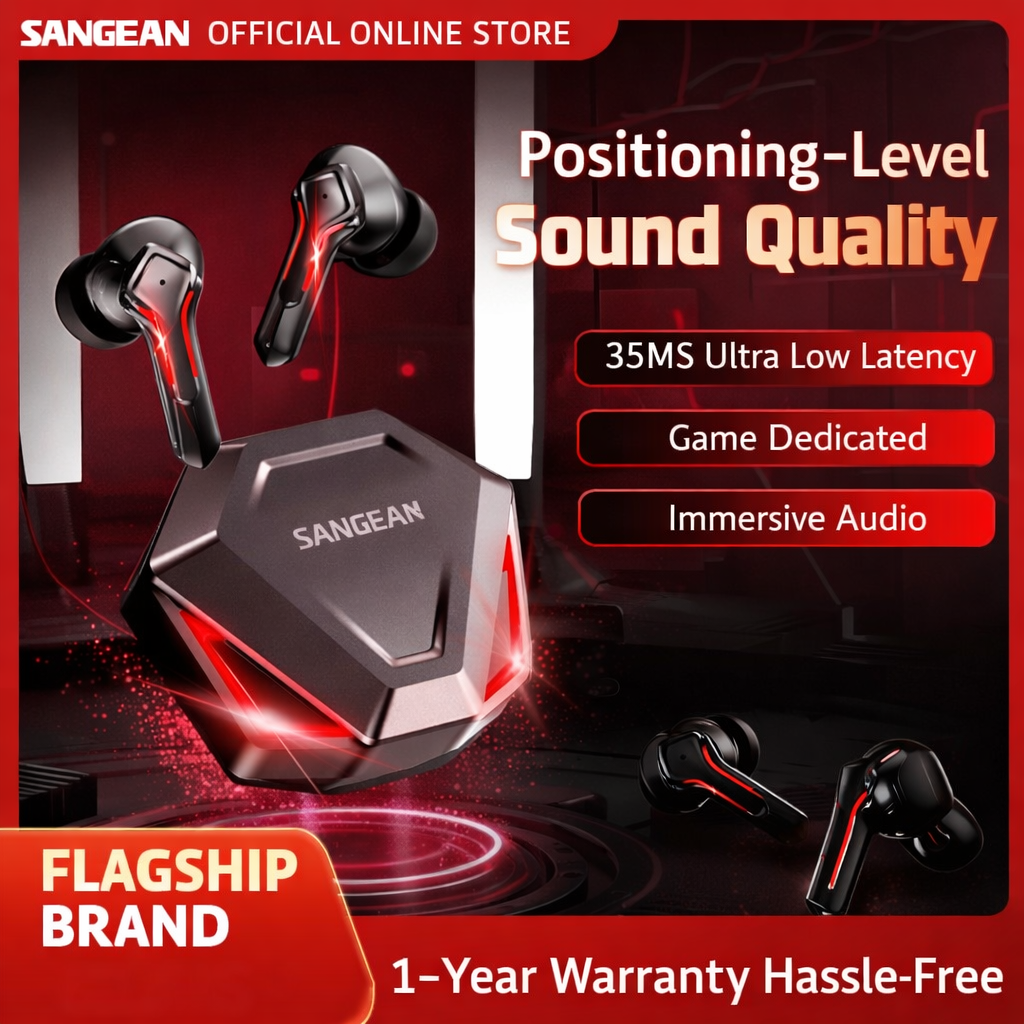 SANGEAN 360° Wireless Earbuds – Bluetooth 5.4 Low Latency with ENC & Gaming Mode - Image 2