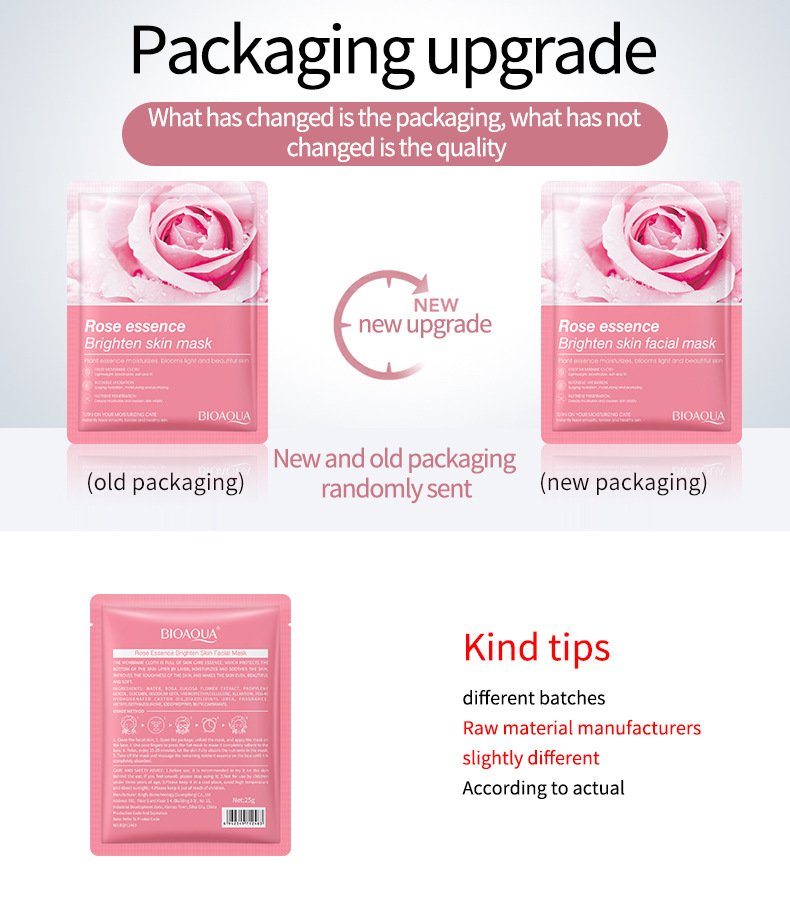 BIOAQUA Rose Essence Brightening Facial Mask - Image 3